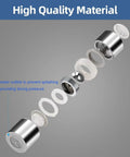Smooth As Butter Kitchen Faucet Aerator Swivel Head Anti Splash Sink Filter Dual Stream Chrome showing component parts with 280+ outlets.