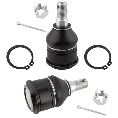 Front Suspension Lower Ball Joint Set 2 Piece For Honda CR-V 2002 2003 2004 2005 2006 2.4L L4 Engine Driver Side And Passenger Side Replacement K80223 Premium Heavy Duty Steel, black steel ball joints with clips