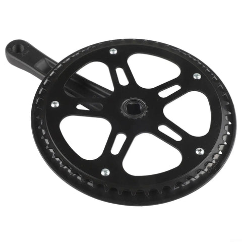 Hearty Heavy Duty 48T 165mm Alloy Bike Crankset For Single Speed And Fixed Gear Builds With Smooth Power Transfer And Durable Lightweight Construction That Really Sells The Ride Experience, black 48T crank arm