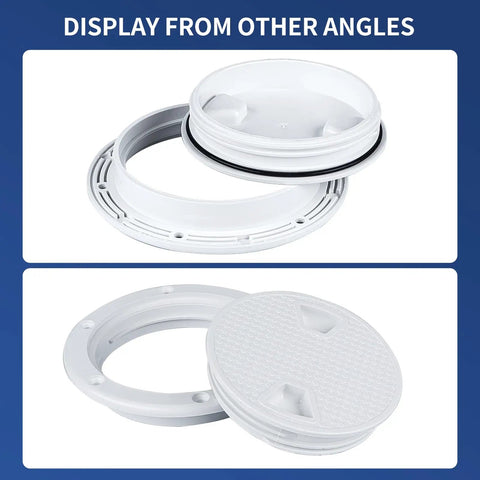 Beefy White Round No Slip Inspection Hatch Set 4 6 8 Inch With Detachable Cover For Boats Yachts Trucks And RVs Weather Tight ABS