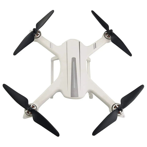 Top view of a white quadcopter equipped with 20Pcs Brushless Drone Propeller Set High Strength Black Blades Easy Install Spare Parts