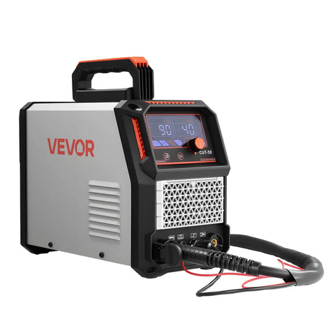 50A Non Touch Pilot Arc Plasma Cutter With Dual Voltage 110V 220V, Digital Display, IGBT Inverter, 2T 4T Cut Modes