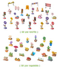 3D Cartoon Puzzle DIY Paper Craft Kit For Creative Building And STEM Projects That Sparks Learning Includes 176 Pieces Across Numbers Astronauts Athletes Vehicles Veggies And Letters For Fun Home Office Decor And Educational Activities, 25-piece traffic and vegetable sets