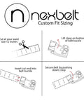 Instruction guide for Men's Golf Ratchet Belt With Adjustable Leather Strap, 1.38 Inch Wide Black, Fits Up To 45 Inch Waist.