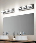 Dope Modern LED Vanity Light With 180 Degree Up Down Angles And 360 Degree Swivel, matte black wall mount over double sinks