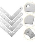 Heavy Duty Stainless Steel L Shaped Corner Braces For Wood Panels And Shelves, 90 Degree Metal Mending Plates, 2x2x2 Inch, Rust Resistant