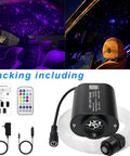 Mini 6W Starlight Headliner Kit With Twinkle and Sound Activated Fiber Optic Lights, remote, cables, car ceiling installation