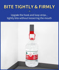Heavy Duty Hook And Loop Strips Set Of 20 With Super Sticky Back Adhesive, Heat Resistant And Waterproof, holding a 5L bottle