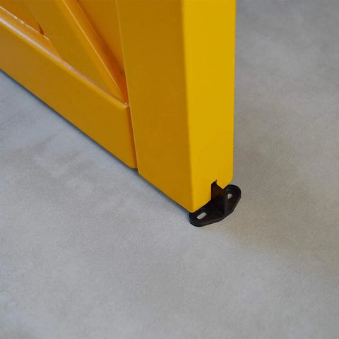 Sliding Barn Door Floor Guide Set Of 2 For Smooth Quiet Operation, Adjustable Bottom Guides Fit Various Door Thicknesses installed