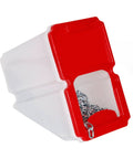 Grade 30 Proof Coil Chain 3/16 Inch By 250 Feet Electro Galvanized In Square Pail with visible chain in red opening