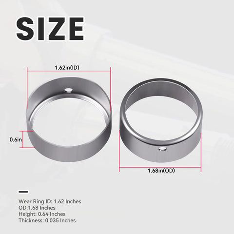 Diagram of Two Piece 33517U Spindle Sleeve With Lube Hole For UFP Boat Trailer Spindle, dimensions shown.