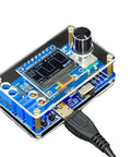 DIY Mini Digital Oscilloscope Kit With STC8K8A Microcontroller featuring 0.96 inch OLED display and USB connection, ideal for projects.