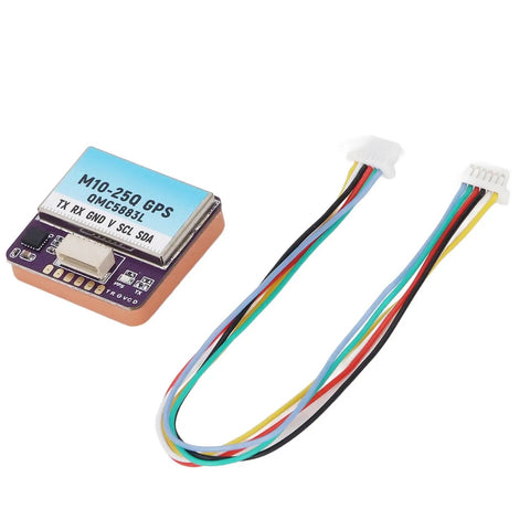 Pro Grade M10-25Q GPS Module For FPV Racing Drones With 72 Search Channels, plug-and-play wiring, compact design