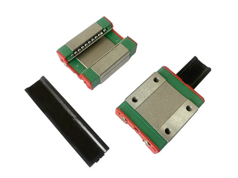 2 Pack MGN12 C Type Linear Slider Carriage Blocks For Miniature Linear Rail Guideways MR12, bearing steel, visible from top view