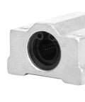 Close-up of Four Pack Dope SCS8UU Linear Motion Ball Bearing Slide Units With 8mm Inner Diameter, high rigidity aluminum body visible