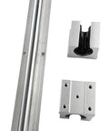 Beefy 1000mm Linear Guide Rail Set With SBR20UU Blocks For CNC Machines And 3D Printers, Pro Grade 20mm Rails, 45mm Wide, Includes One Rail And Two Preloaded Blocks, Ready To Install And Go. 1000mm aluminum linear rail with two SBR20UU blocks
