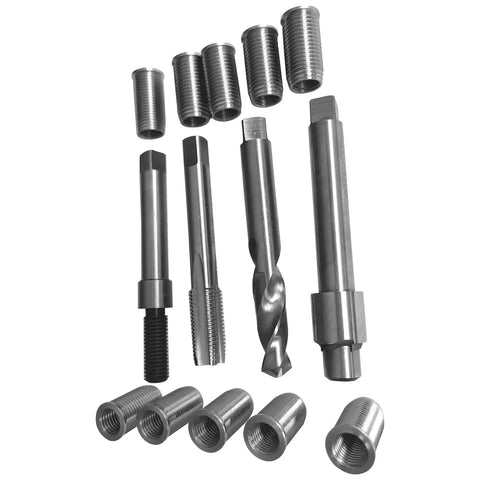 M11 X 1.5 Thread Repair Kit With 10 Stainless Steel Inserts 28.2mm Length For Auto Parts Damaged Threads And Worn Female Threads Easy DIY Drill Or Pneumatic Tool Install