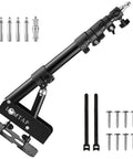 Ring Light Wall Mount With 45.7 Inch Adjustable Boom Arm For Photography Studio Lighting Triangle Wall Mount Sturdy Alloy Support