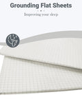 Sleep Enhancement Grounding Sheet Set King Size With 10 Percent Silver Fiber For Natural Health And Better Rest 76 By 80 Inches