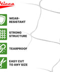 Heavy Duty Garden Trellis Netting 5 By 225 Ft White Polyester Plant Support Netting On Roll With 6 Inch Mesh For Climbing Vines Tomatoes Peas Flowers And More showing wear-resistant features