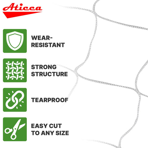 Heavy Duty Garden Trellis Netting 5 By 225 Ft White Polyester Plant Support Netting On Roll With 6 Inch Mesh For Climbing Vines Tomatoes Peas Flowers And More showing wear-resistant features