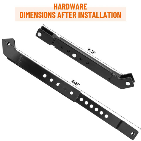 Dimensions of Telescoping 3 Point Stabilizer Kit For BX Series Tractors Beefy Steel Adjustable Length And Angle Quick Hookup