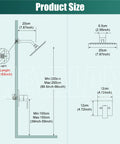 Dimensions for Matte Black 8 Inch Square Rainfall Shower Head Kit With Wall Mount Single Handle Valve And Trim A Dope Shower System