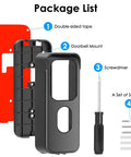 Package contents for No Drill Doorbell Camera Mount For Blink Video Doorbell Second Generation With Adhesive Tape Mounting Bracket