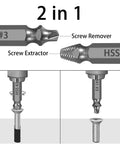 5-Piece HSS Screw Extractor Set For Damaged Screws And Bolts, Pro-Grade Drill Bit Kit With Left-Hand Spiral Flutes illustration
