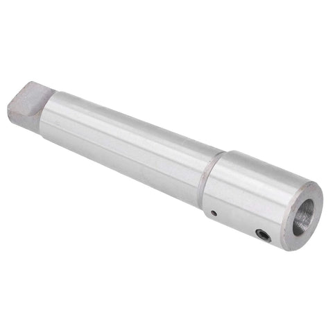 Morse taper arbor sleeve MT4, steel cylindrical adapter with square drive end and through bore