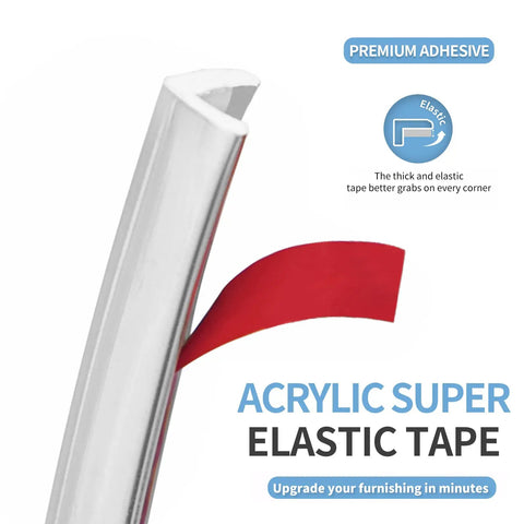 Peel And Stick Outdoor Vinyl Corner Trim For Tile And Wall Edges Easy Cut For Furniture Decor 20 Ft Roll showing adhesive tape