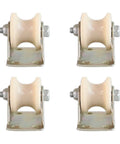 Beefed Up Heavy Duty U Groove Track Wheel Set Of Four For Sliding Doors And Inverted Tracks Nylon Caster With Cold Rolled Steel Bracket Ideal For Industrial Carts Wire Rope Rails And Rolling Gates 1.2 Inch And 32 Millimeter, four wheels