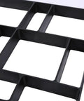 Concrete Mold 45x40x4cm 10 Cell Paver Mold For Diy Garden Walkway Reusable Stepping Stone Maker in black rectangular design.