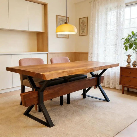 Beefy Industrial Metal Table Legs Set Of 2 For Heavy Duty Desks And Furniture, 28 Inch Tall And 23.6 Inch Wide, under wooden table