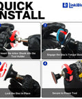 Installation steps for 150 Pieces 2 Inch R Type Quick Change Aluminum Oxide Sanding Discs Set on tool holder