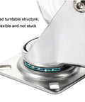 Heavy Duty Caster Wheels With Brakes For Furniture And Workbenches Top Plate Swivel Casters close-up of bead turntable structure