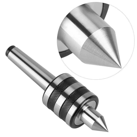 MT2 Live Center For Lathe Tailstock Precision Revolving Design Hardened Steel Construction Dust Seal Protection For Metal And Woodworking Lathes 14.5 Centimeters Length