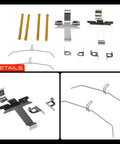 Cool Front Side Disc Brake Hardware Kit For Subaru Models Like The Impreza 2006 And 2007, Super Reliable Stuff To Get Your Brakes Slinging Again Without Any Drama Or Issues At All Today. Front disc brake hardware kit with springs and pins, metal OEM replacement parts.
