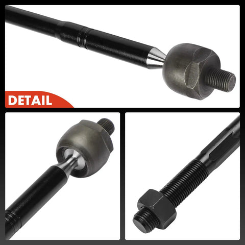 Ford Transit Front Inner Tie Rod Ends 2 Pack Beefed Up Replacement Kit For 2015 To 2021 Transit 150 250 350 With Hydraulic Steering Precision Fit Quiet Steering Durable. black steel tie rod end detail