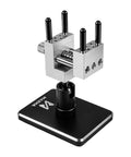 2 In 1 Mini Portable Table Vise With Full Angle Control, Aluminum Ball Base For 360 Degree Rotation And 90 Degree Tilt, in silver