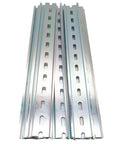 Ten Pieces TS35 7.5 Slotted DIN Rail Zinc Plated SPCC Steel With RoHS CE 12 Inch Long 35mm Wide 7.5mm High