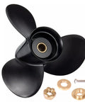 Outboard Propeller 3 Blade Aluminum 10X15 Pitch Right Hand Rotation For 20 25 30 35 HP Boats Fits OMC Johnson Evinrude 14 Spline Tooth