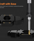 Tool inserting M6 Brass Heat-Set Threaded Inserts for 3D Printing and Plastic Parts using heat or ultrasound method