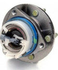 Single Front Hub Assembly NT513179 - OE Quality Sealed Ball Bearing Unit with Heavy-Duty Elements shown in a detailed close-up view.