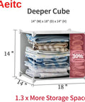 Massive 12 Cube Storage System With 14x18x14 Each for clothes DIY closet organization showing folded clothes inside cube