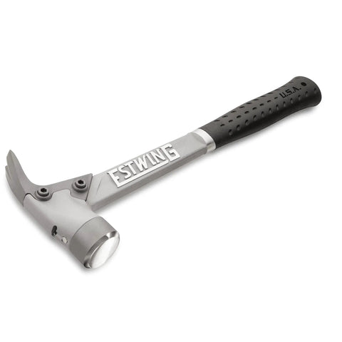 AL-PRO Aluminum Framing Hammer 14 Oz With Straight Rip Claw, Smooth Face and Shock Reduction Grip, Ultra Lightweight Pro Grade Hammer