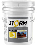 Legit Semi Solid Exterior Wood Stain And Weather Resistant Topcoat In Deep Butternut Tones Easy Brush Application Five Gallon Tub shown.