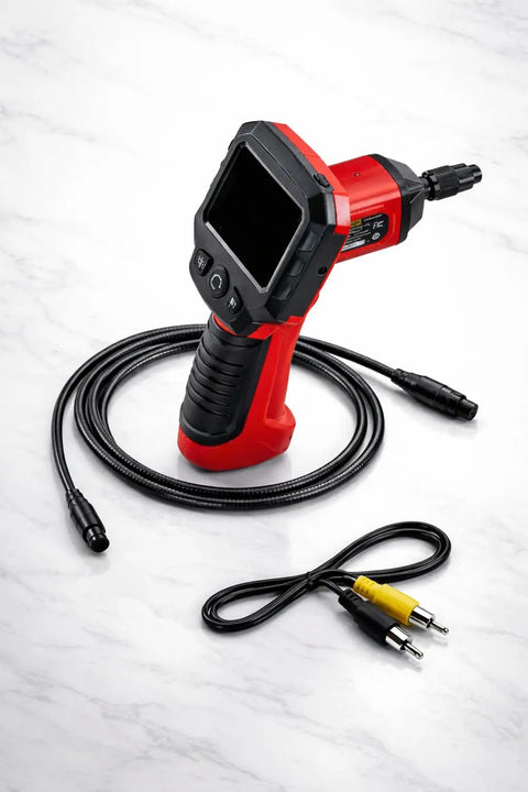 Clear View Borescope with 2.4 inch LCD screen, 8.5mm waterproof camera, and 38 inch cable for home and auto diagnostics