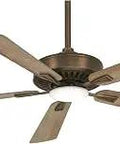 Contractor Plus 52 Inch Ceiling Fan With Integrated 16W Dimmable LED Light Five Barnwood Blades Heirloom Bronze Finish Quiet Motor