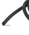 5mm black self wrapping wire loom and split cable sleeve suitable for high heat RV, boat, and auto projects.